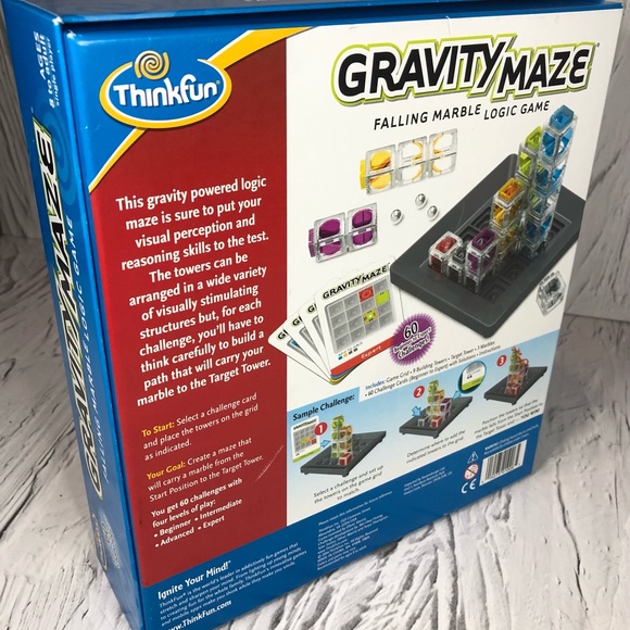 ThinkFun Gravity Maze Falling Marble Logic Game, Age 8+,2015 Toy of Year Winner - Picture 4 of 7